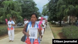 Las marchas de la Dama de Blanco María Josefa Acón por la libertad.